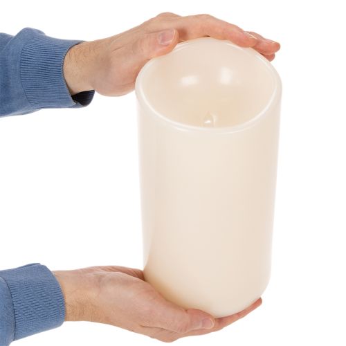 Stor LED-lys til batteridrift med timer, varm hvid, udendørs, 25 cm | Floristik24.dk
