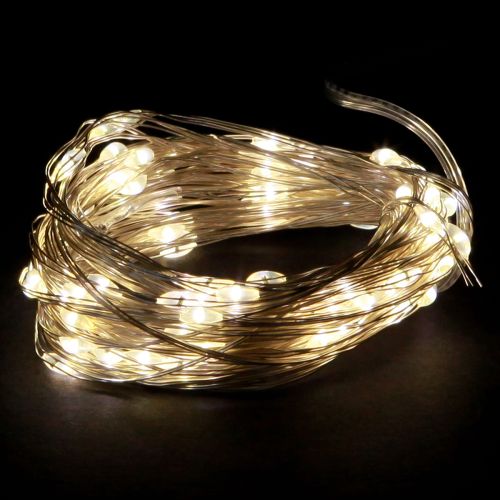 Floristik24 LED lyskæde 100 Micro LED varm hvid timer 4 stk.