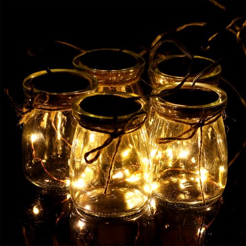 Floristik24 LED lys kæde i glas varm hvid 70 cm 15 lys