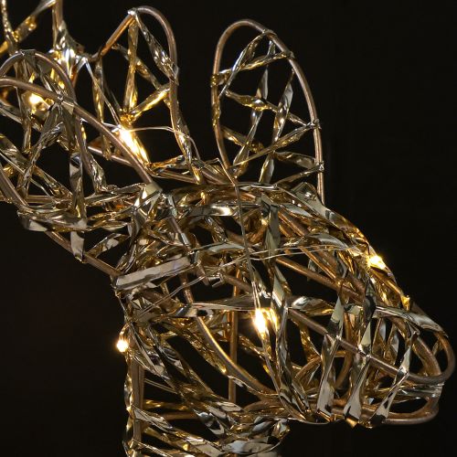 Artikel LED Rensdyr Metal Juledekoration Indendørs Gylden H40cm