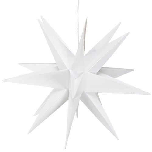 Floristik24 LED stjerne 3D hvid timer batteri udvendig Ø30cm H74cm