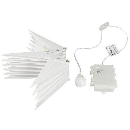 Floristik24 LED stjerne 3D hvid timer batteri udvendig Ø30cm H74cm