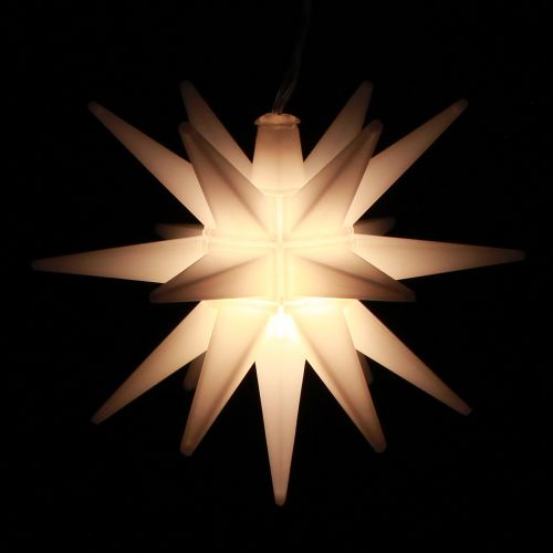 Floristik24 LED stjerne udvendig hvidt lys stjerne batteri Ø12cm H66cm