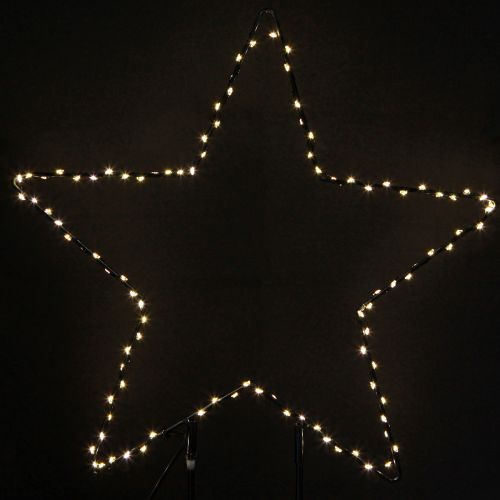 Artikel LED-stjerne stående metal 100 Micro LED varm hvid Ø37cm
