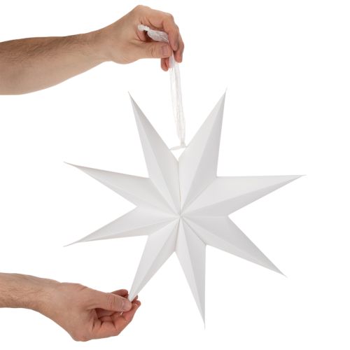 LED hængende stjerne med timer, varm hvid, udendørs, 38 cm | Floristik24.dk