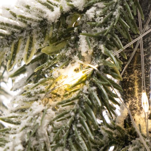Kunstig plante med sne, LED juletræ i jutesæk, batteridrevet, til indendørs brug, 50 cm | Floristik24.dk