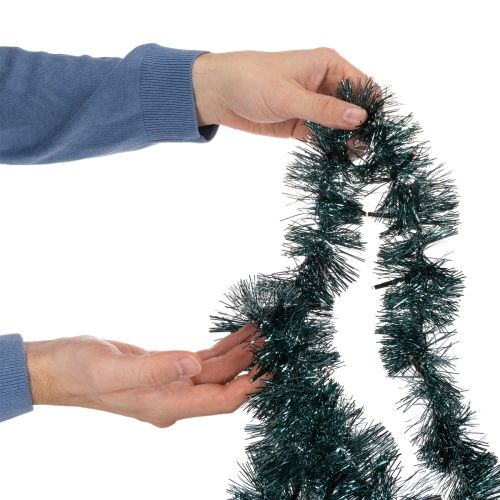 Julegirlande med glitter og 60 LED'er og timer, udendørs, 3 m | Floristik24.dk