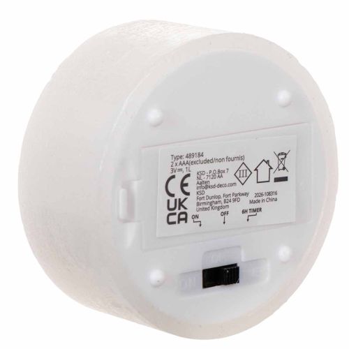 LED XL fyrfadslys hvid ægte