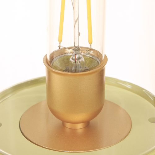 Artikel LED bordlampe retro bordlampe varm hvid grøn H19,5cm