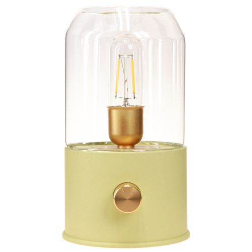 Artikel LED bordlampe retro bordlampe varm hvid grøn H19,5cm