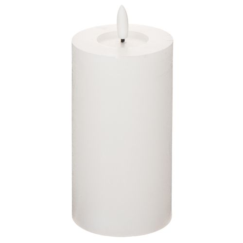 LED-søjlelys, flimrende, med timer, Ø7 cm, 16 cm | Floristik24.dk