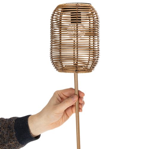 Artikel Solcellehavelampe i rottingstil til romantiske aftener udendørs, 86 cm