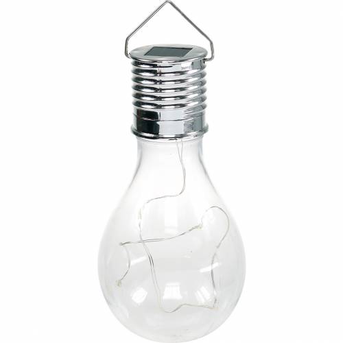 Floristik24 Havedekoration solcelle LED pære varm hvid H15cm 5 stk