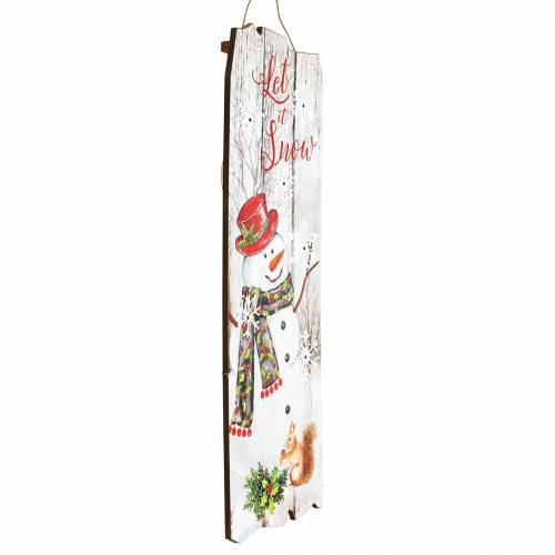 Floristik24 LED vægmaleri snemand "Let it Snow" 21 × 60cm Til batteri