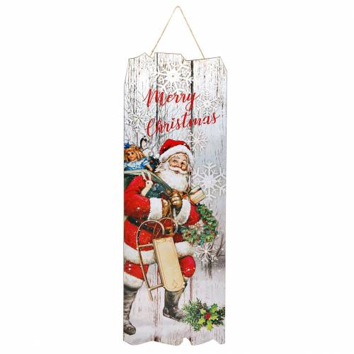 Floristik24 LED-vægmaleri Julemanden &quot;God jul&quot; 21 × 60cm Til batteri