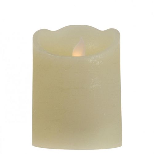 LED stearinlys voks søjle lys varm hvid Ø7,5cm H10cm