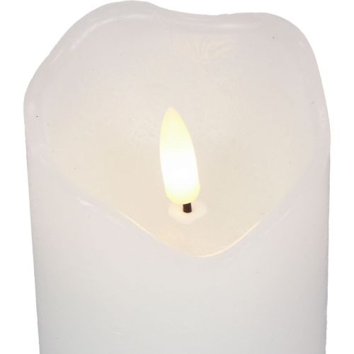 Floristik24 LED lys med timer ægte voks søjle lys Ø7cm H9cm