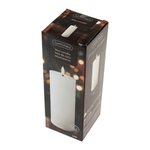 Floristik24 LED stearinlys med timer ægte vokslys bevægende flamme 19cm