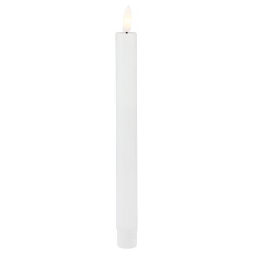 Artikel LED lys med timer stick lys ægte voks hvid 25cm 2 stk