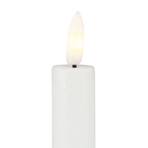 Artikel LED lys med timer stick lys ægte voks hvid 25cm 2stk