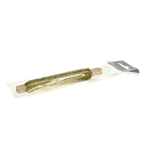 Artikel Dekorativ emalje tråd indpakning tråd guld 0,50 mm 50 m 100 g
