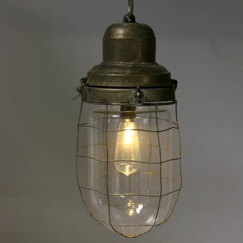 Floristik24 Deco lampe skibslampe med kæde til ophængning af LED Ø13,5cm H29,5cm