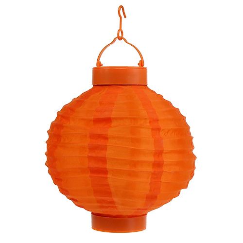 Lampion LED med solcelle 20cm orange