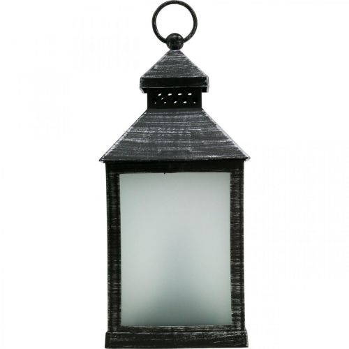 Floristik24 LED Lanterne med Timer Deco Lanterne Vintage Sølv H23cm