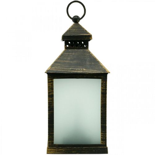 Floristik24 LED Lanterne med Timer Deco Lanterne Vintage Guld H23cm