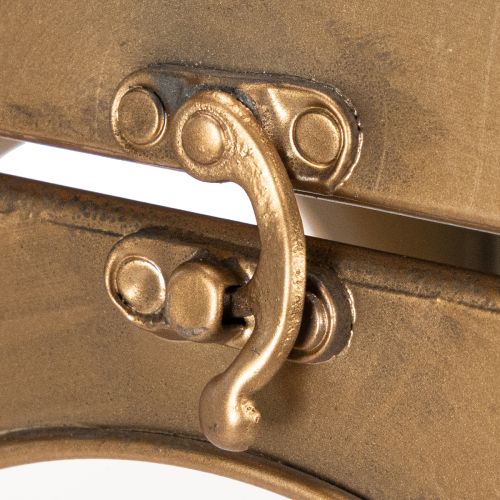 Lanterne metal glas metal messing look H50cm sæt med 2 | Floristik24.dk