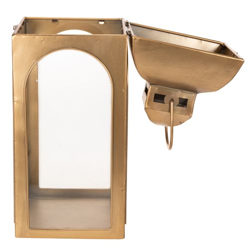 Lanterne metal glas metal messing look H50cm sæt med 2 | Floristik24.dk