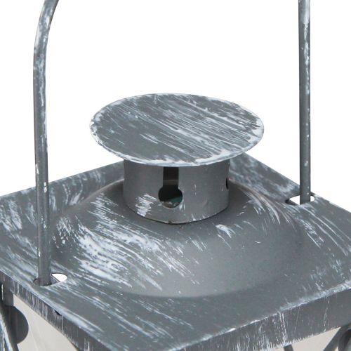 Artikel Lanterne lavet af metal lanterne grå vintage fyrfadslys H11cm 3 stk