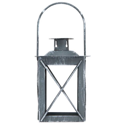 Artikel Lanterne lavet af metal lanterne grå vintage fyrfadslys H11cm 3 stk