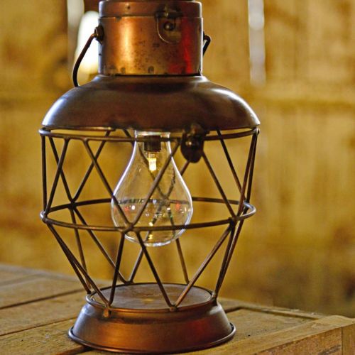 Floristik24 Solar lanterne, LED hængelampe industrielt look Ø16cm H32cm