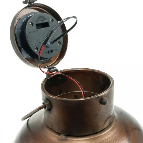 Floristik24 Solar lanterne, LED hængelampe industrielt look Ø16cm H32cm