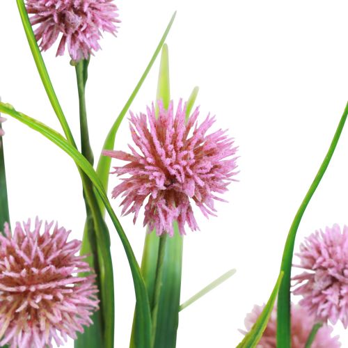 Artikel Kunstige blomster kugleblomst allium prydløg kunstig pink 45cm
