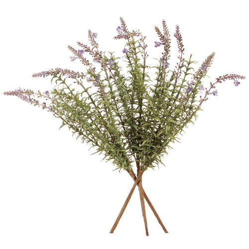 Artikel Lavendel kunstige urter på stilk med 7 grene 40cm 3stk