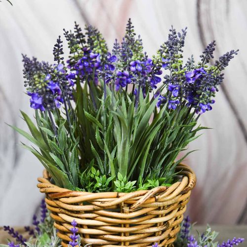 Floristik24 Kunstig lavendel bundt med græs 32cm