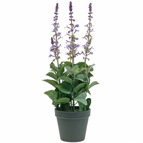 Artikel Dekorativ lavendelplante, middelhavslavendelkrukke, lilla kunstig blomst