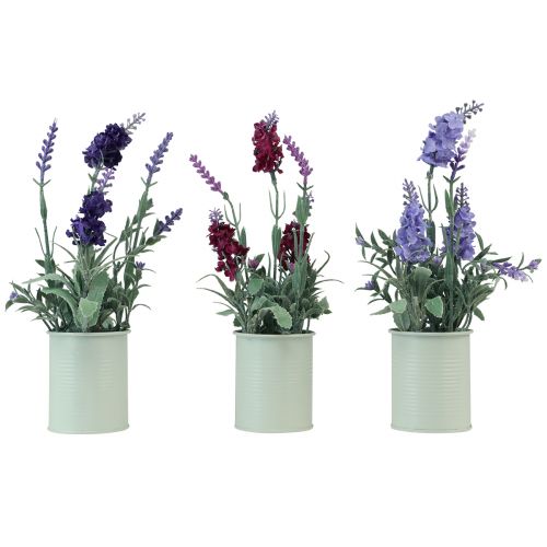 Lavendel i Pot Kunstlilla Lyserød Lyselilla H26cm 3stk