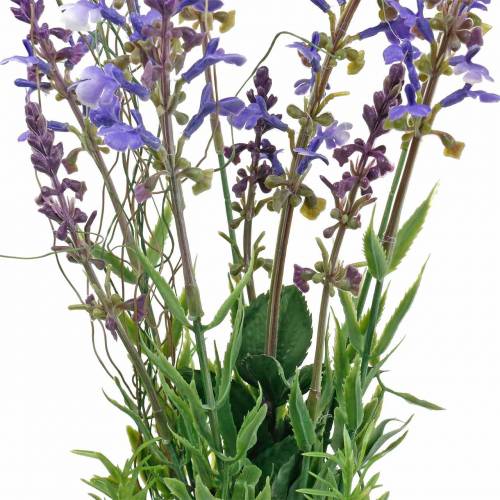 Artikel Kunstig lavendel buket, dekorativ lilla lavendel, silke blomster