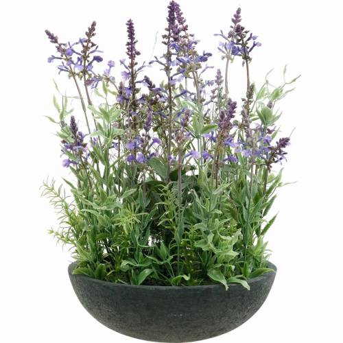 Floristik24 Lavendel skål kunstig lavendel silke blomster falske planter