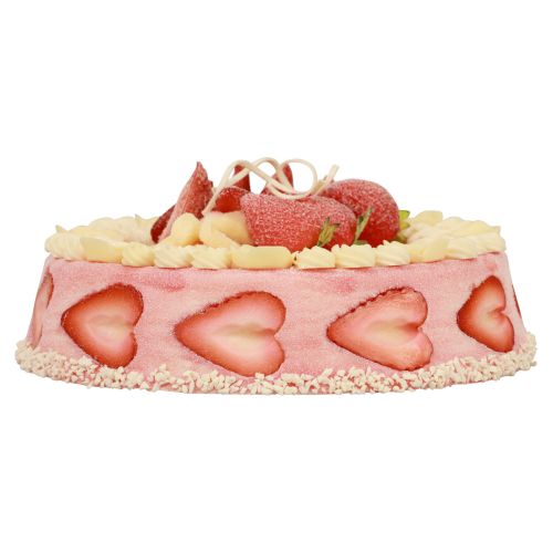 Floristik24 Maddummy, kunstig kage jordbærcreme Ø23cm H9,5cm
