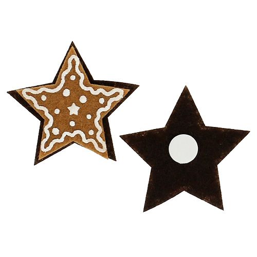 Floristik24 Honningkagestjerner 4,5cm til limning af 12 stk