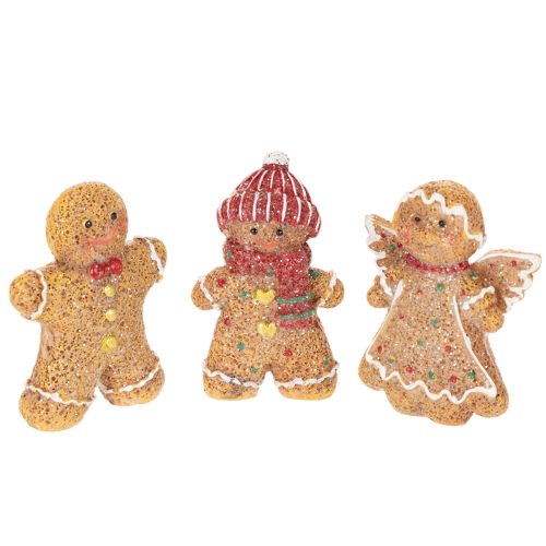 Kunstig honningkagemand dekorativ figur, 8 cm, 3 stk. købe | Floristik24.dk