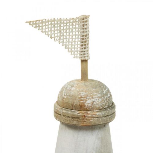 Floristik24 Træfyrtårn Maritime Træ Deco Blå Hvid H30,5cm