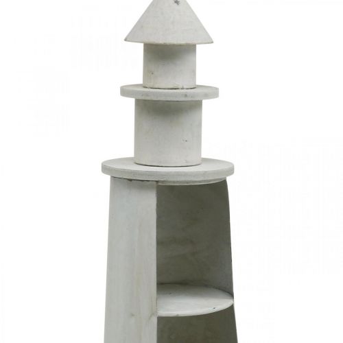 Artikel Lighthouse Shabby Chic Cream Maritime Deco Ø13cm H41,5cm