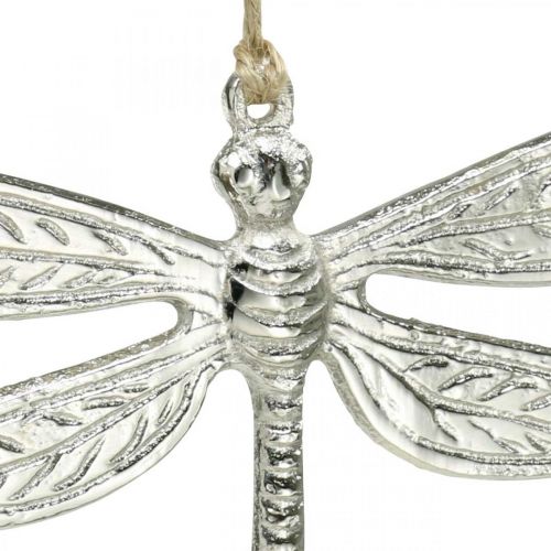 Dragonfly lavet af metal, sommerdekoration, dekorativ guldsmede til ophængning af sølv B12,5cm