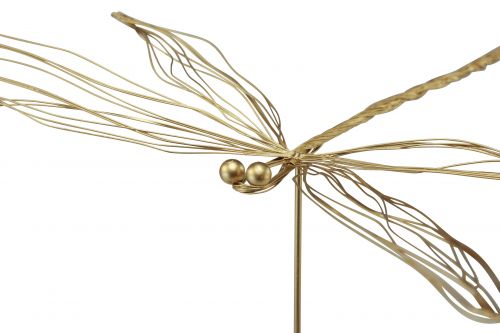 Artikel Dragonfly metal dekorativt blomsterstik sommer guld B28cm 2stk