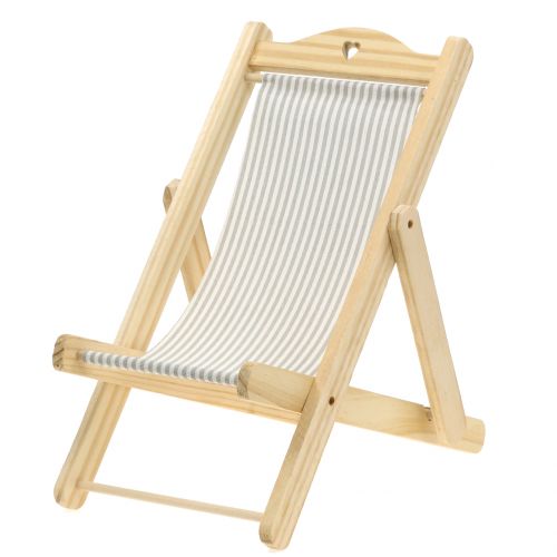 Floristik24 Deco liggestol grå-hvid H24cm
